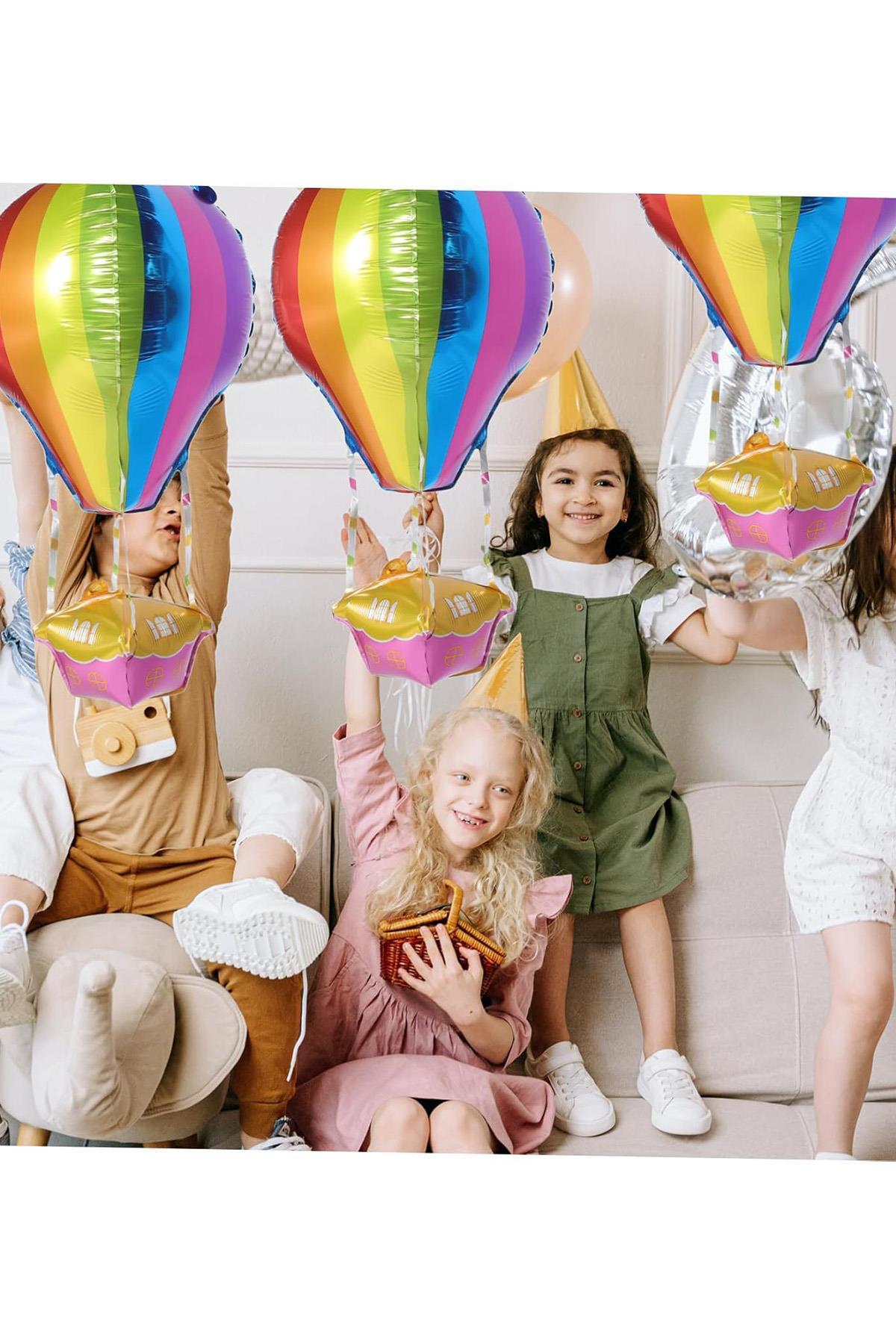 22 İnç Uçan Balon Temalı Rengarenk Folyo Balon 88-28 Cm