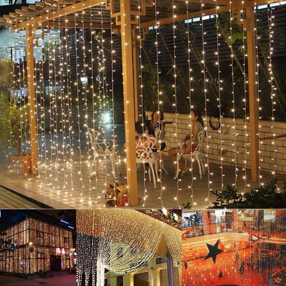 3x2 Metre Perde Led Işık 8 Animasyonlu Kontrol Kumandalı Fişli Eklenebilir, Düğün Nişan Kına