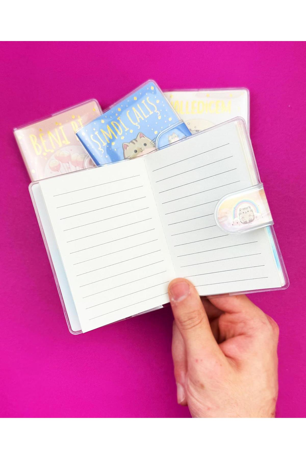 4 Adet Özel Tasarım Türkçe Motto Cırt Kapak Defter Set