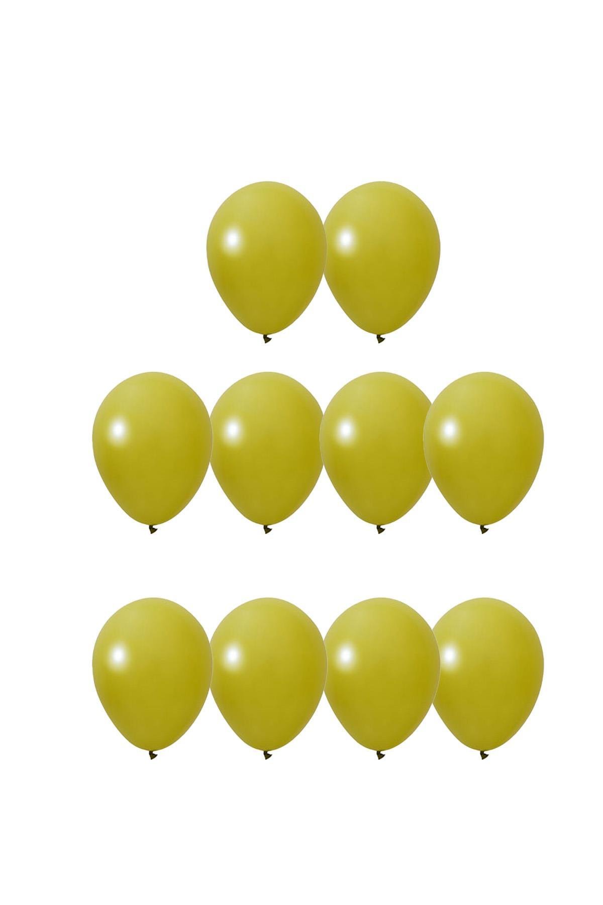 5 İnç Zeytin Yeşili Mini Balon 10 Adet