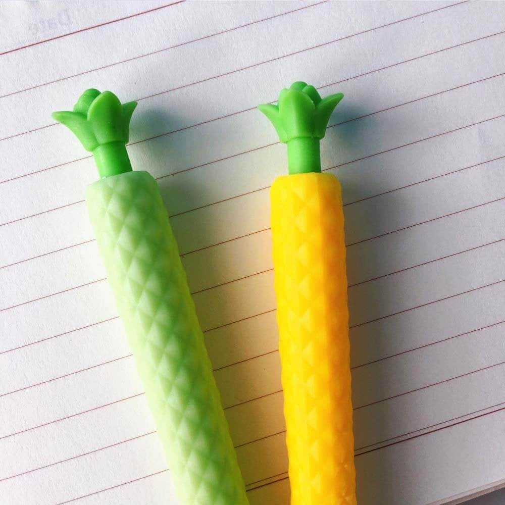 5'li Özel Tasarımlı 0.7 Uçlu Versatil Kalem Seti - Kaktüs, Karpuz, Mısır, Havuç ve Ananas 