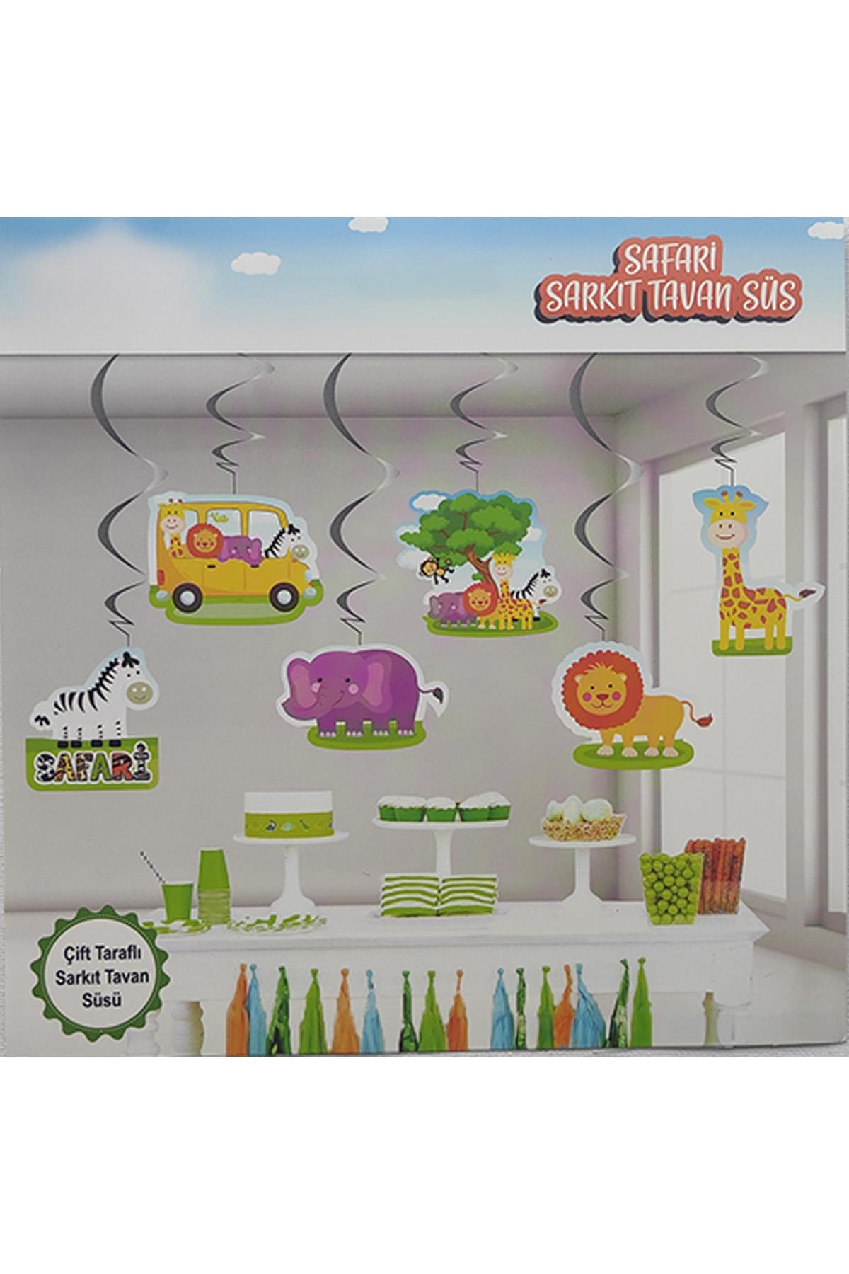 6 Lı Safari Temalı Tavan Süs