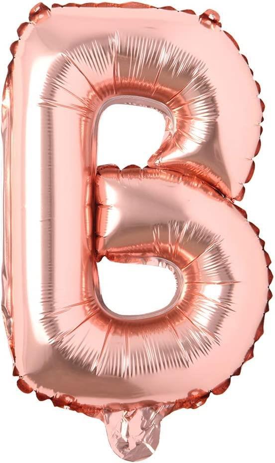 B Harf Rose Gold Folyo Balon16 İnç 36 cm