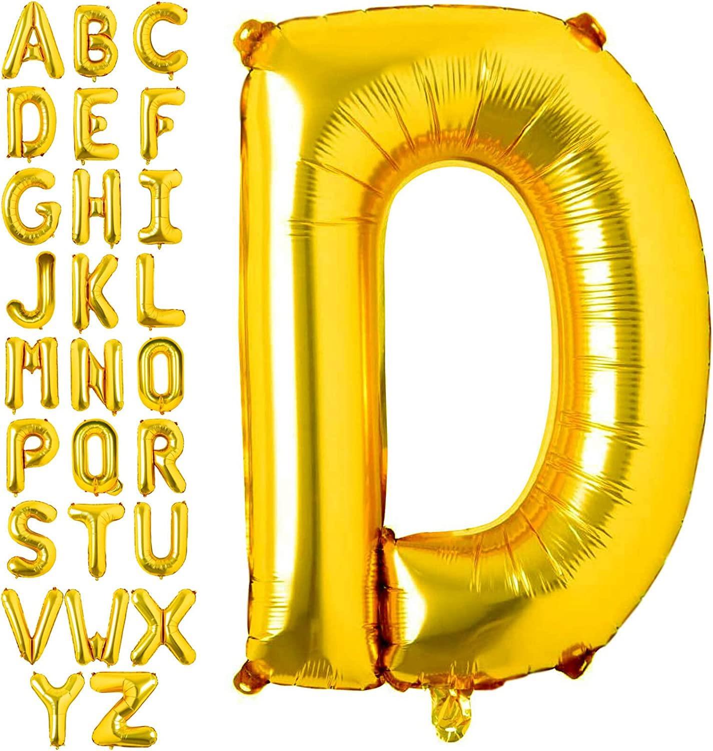 D Harf Gold Folyo Balon16 İnç 36 cm