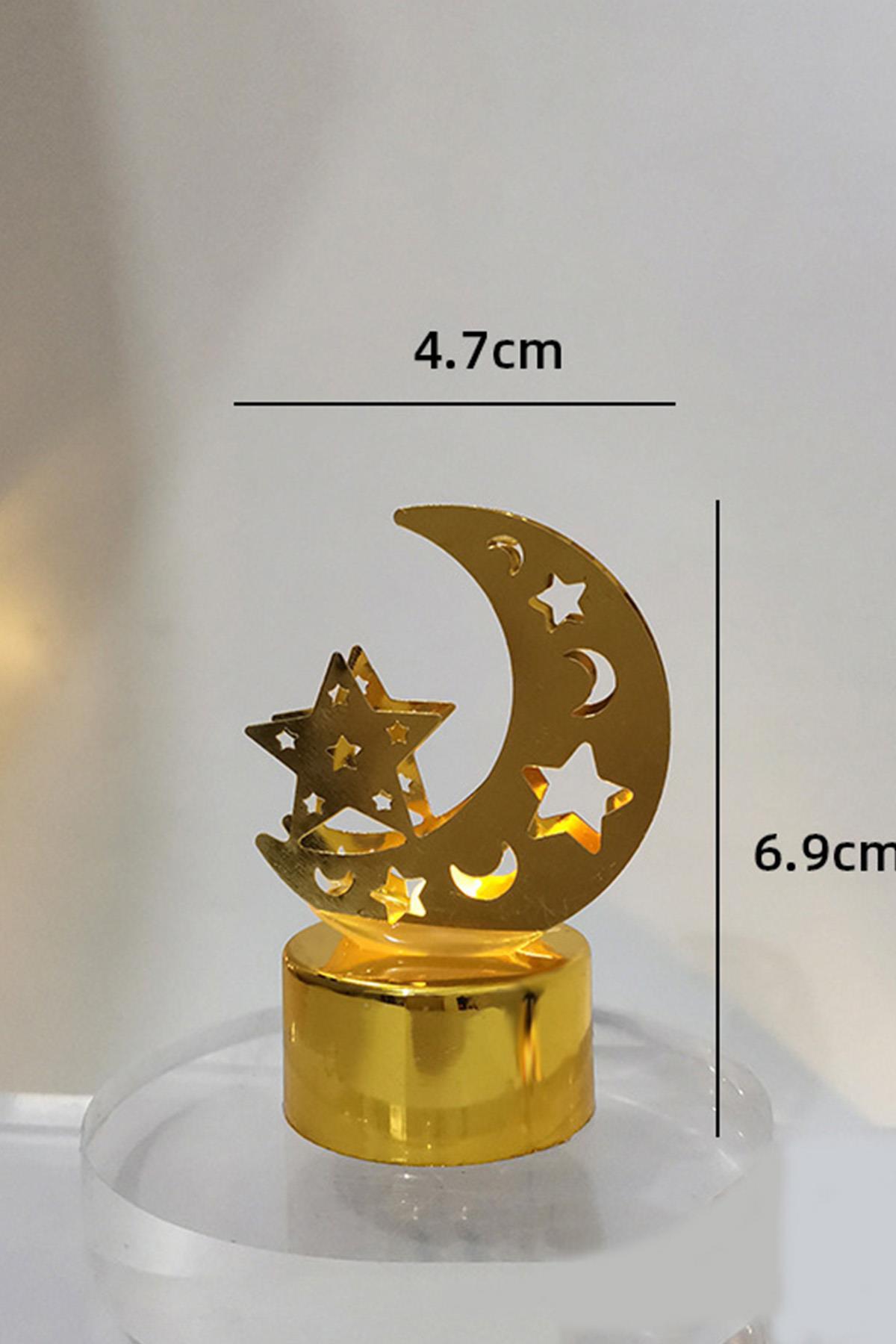 Dekoratif Ay Yıldız Tasarımlı Mini Led Gece Lambası Model 1