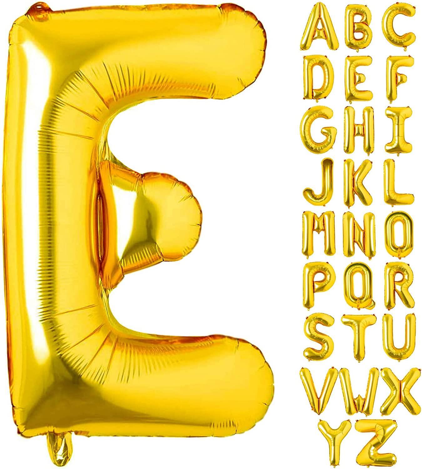 E Harf Gold Folyo Balon16 İnç 36 cm
