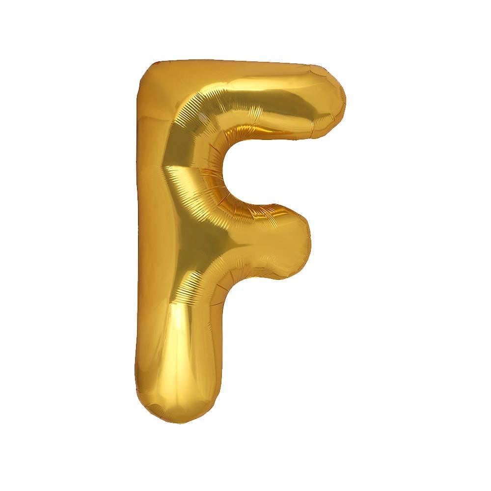 F Harf Gold Folyo Balon 32-34 Inc 82 cm