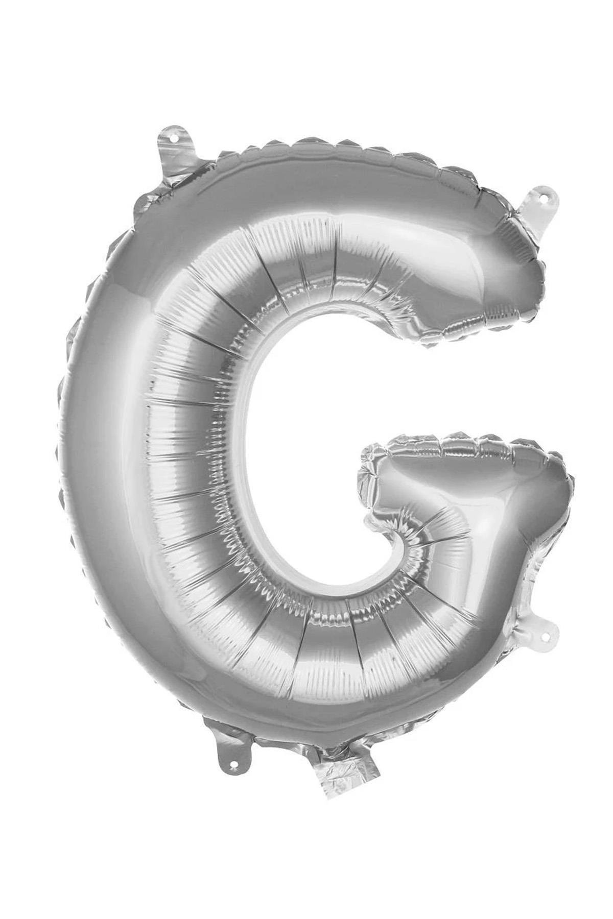 G Harf Gümüş Folyo Balon16 İnç 36 cm