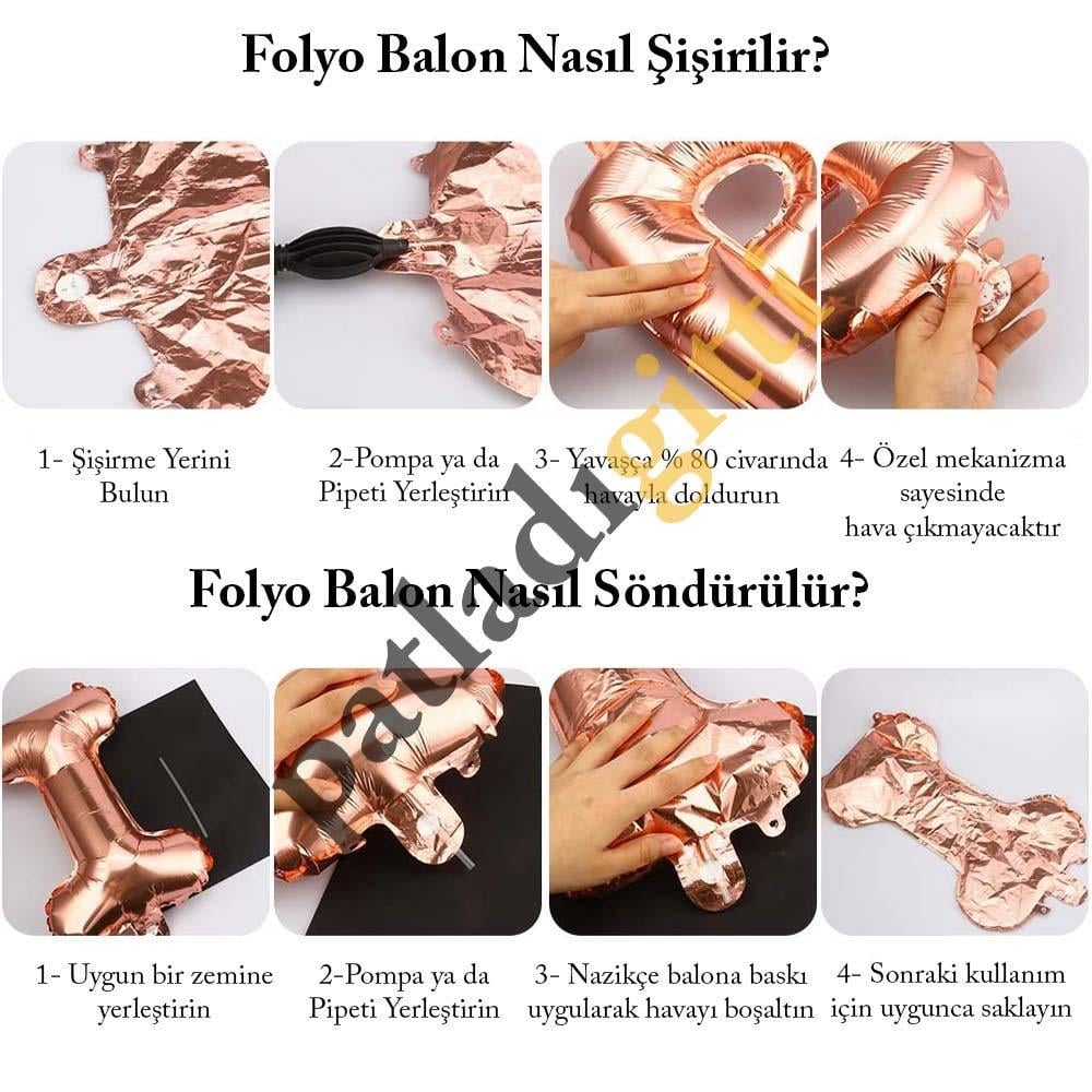 H Harf Gold Folyo Balon 32-34 Inc 82 cm