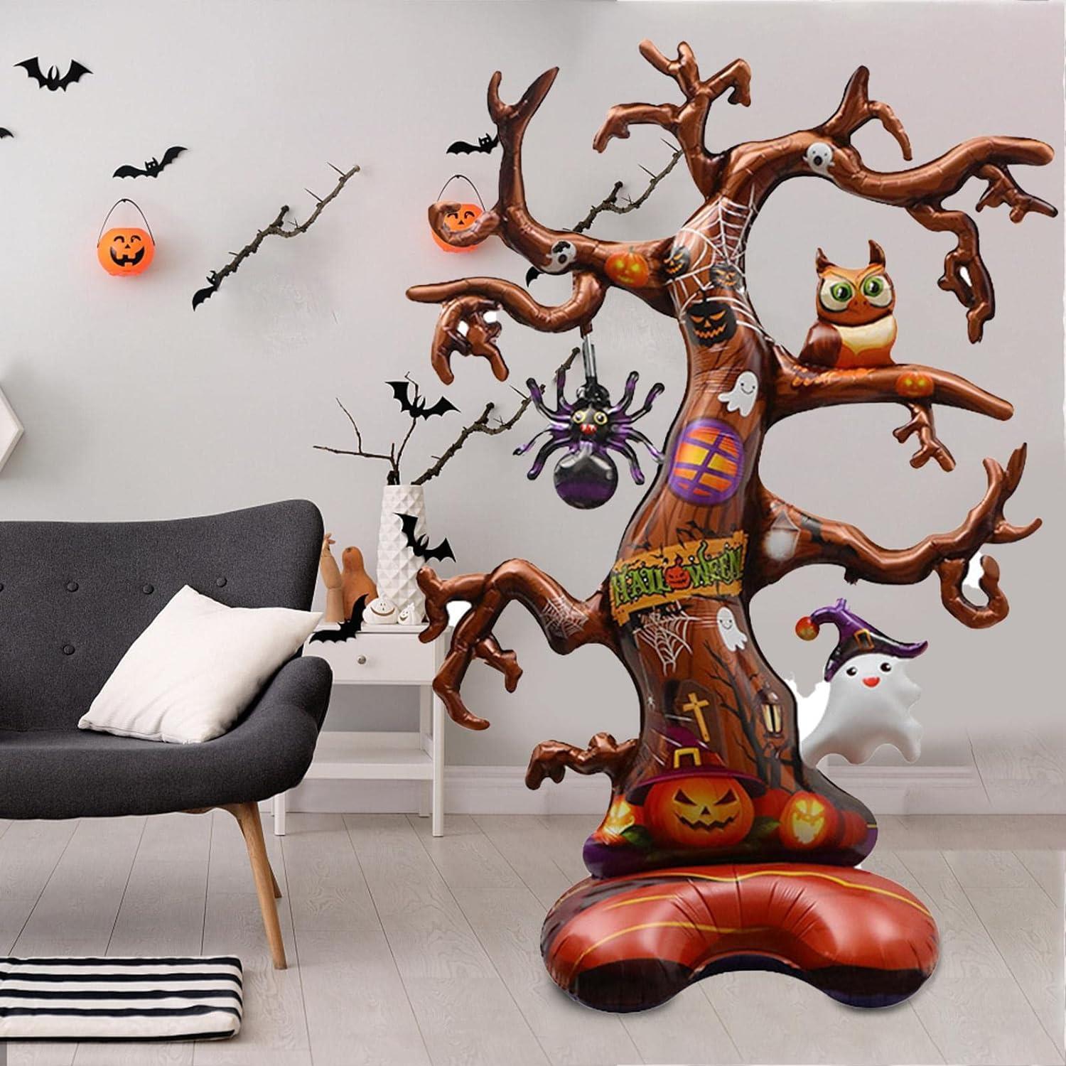 Halloween Cadılar Bayramı Ağaç Ayaklı Büyük Boy Folyo Balon 132x90x46 cm