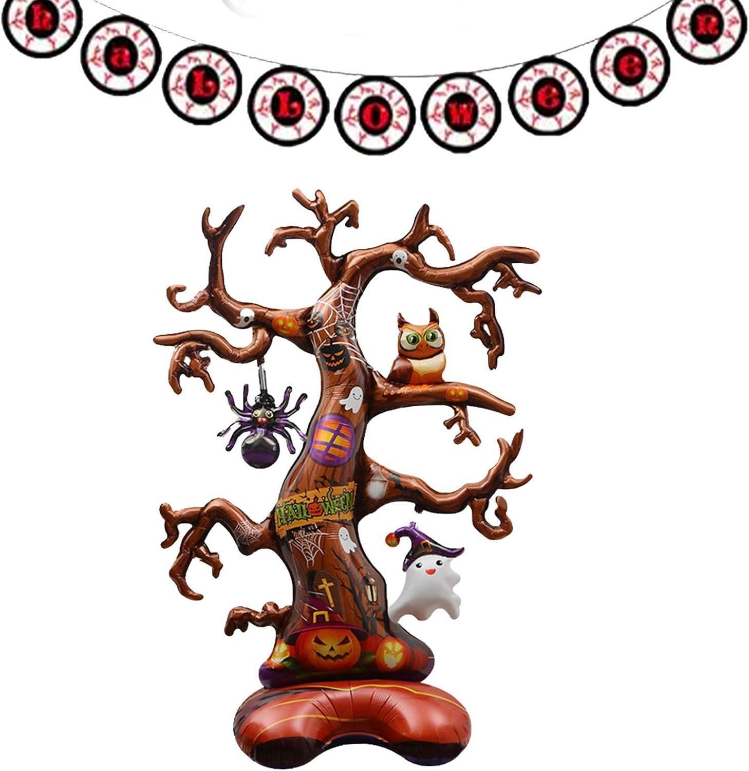 Halloween Cadılar Bayramı Ağaç Ayaklı Büyük Boy Folyo Balon 132x90x46 cm