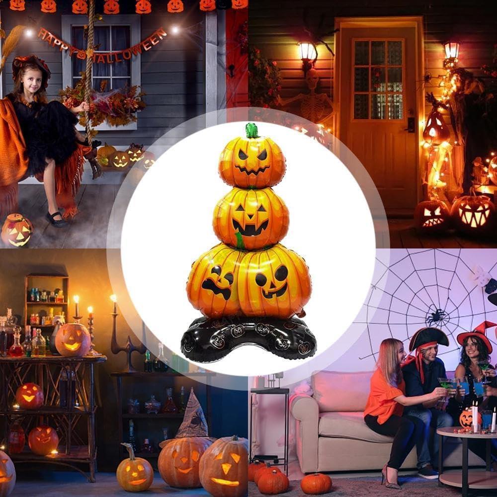Halloween Cadılar Bayramı Balkabağı Ağacı Ayaklı Büyük Boy Folyo Balon 109X61X40 cm