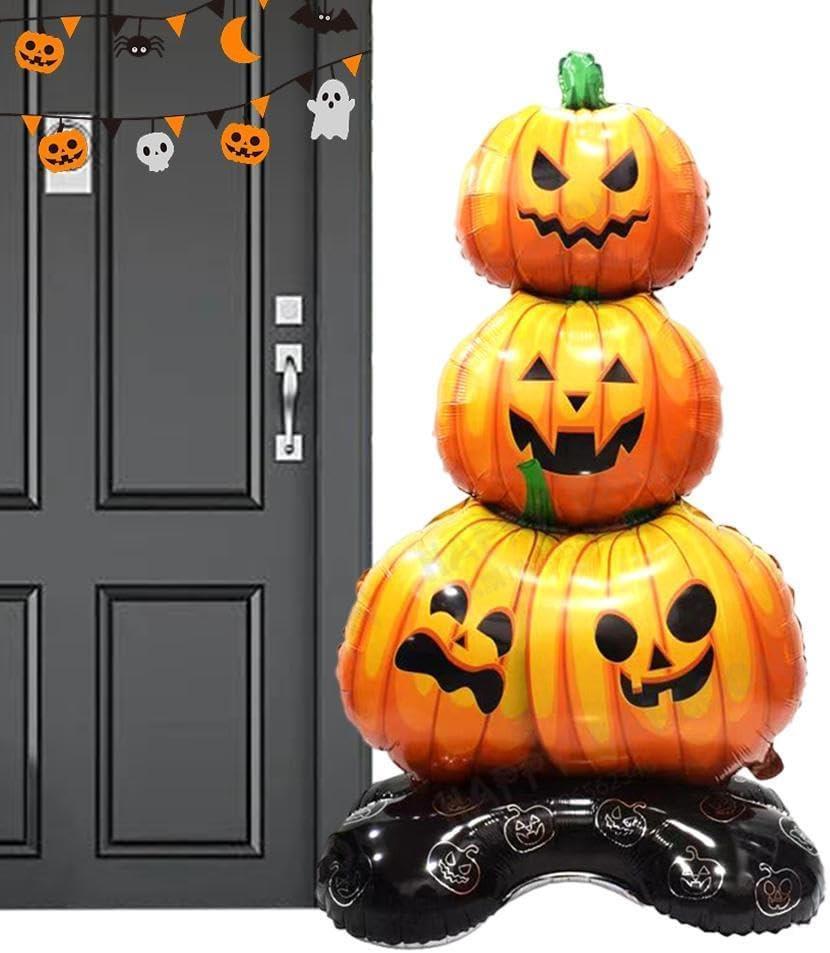 Halloween Cadılar Bayramı Balkabağı Ağacı Ayaklı Büyük Boy Folyo Balon 109X61X40 cm