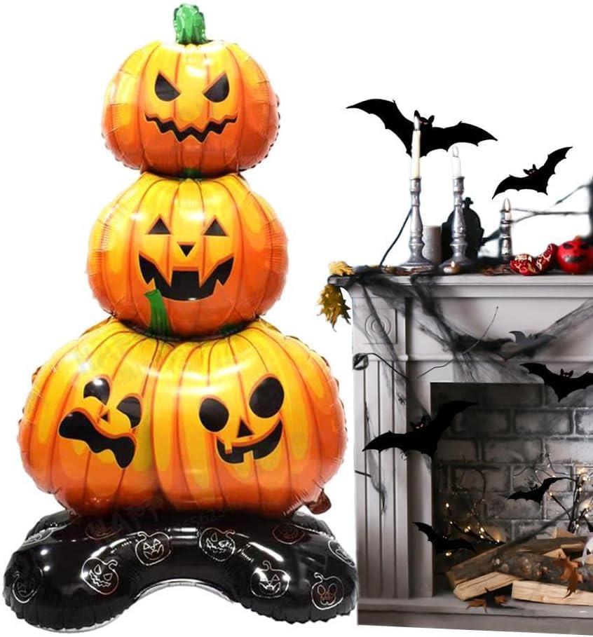 Halloween Cadılar Bayramı Balkabağı Ağacı Ayaklı Büyük Boy Folyo Balon 109X61X40 cm