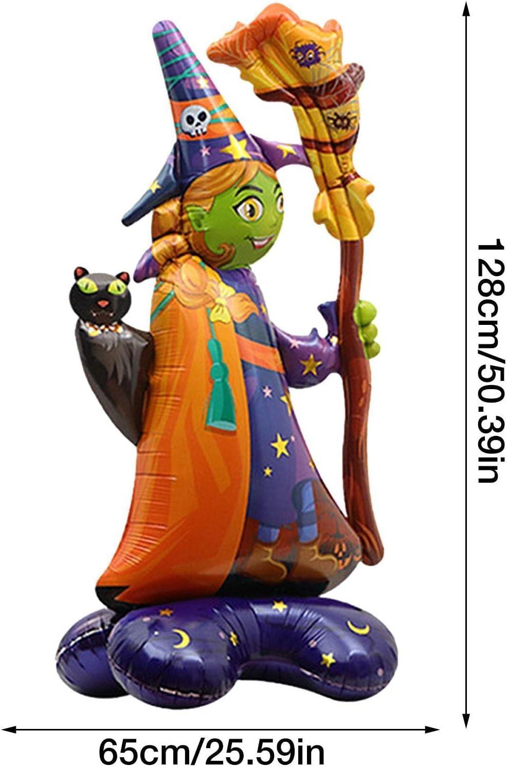 Halloween Cadılar Bayramı Süpürgeli Cadı Ayaklı Büyük Boy Folyo Balon 128x65x45