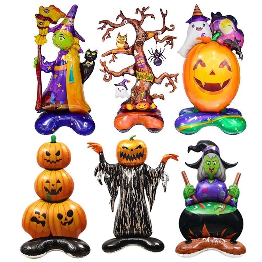 Halloween Cadılar Bayramı Süpürgeli Cadı Ayaklı Büyük Boy Folyo Balon 128x65x45