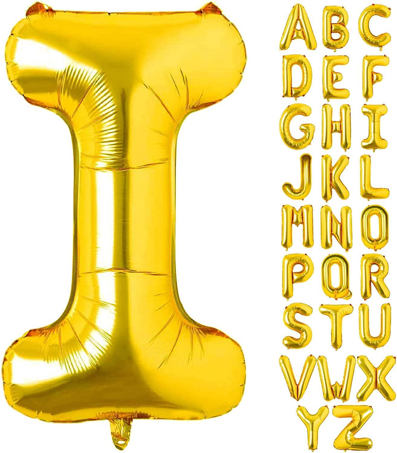 I Harf Gold Folyo Balon16 İnç 36 cm