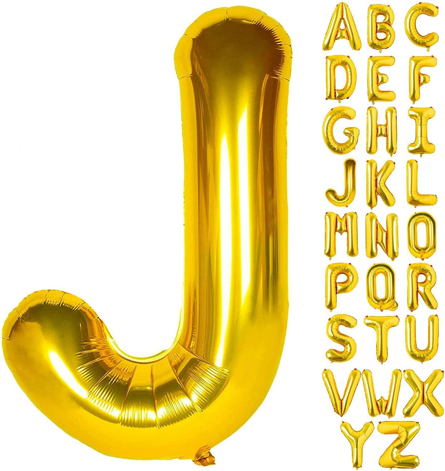 J Harf Gold Folyo Balon16 İnç 36 cm