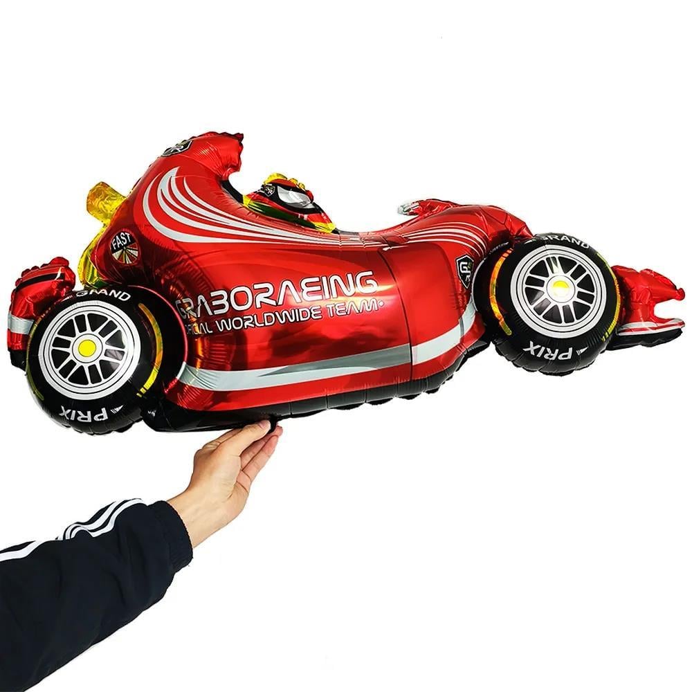 Kırmızı Yarış Arabası Folyo Balon Büyük Boy 52x110 Cm
