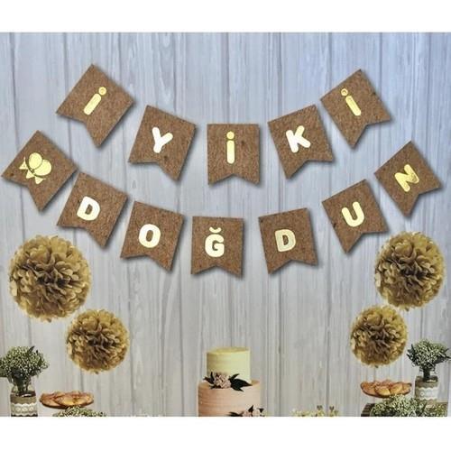 Kraft Zemin İyi Ki Doğdun Gold Banner