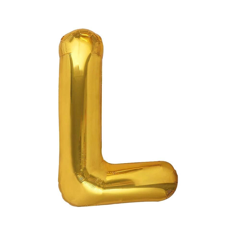 L Harf Gold Folyo Balon 32-34 Inc 82 cm