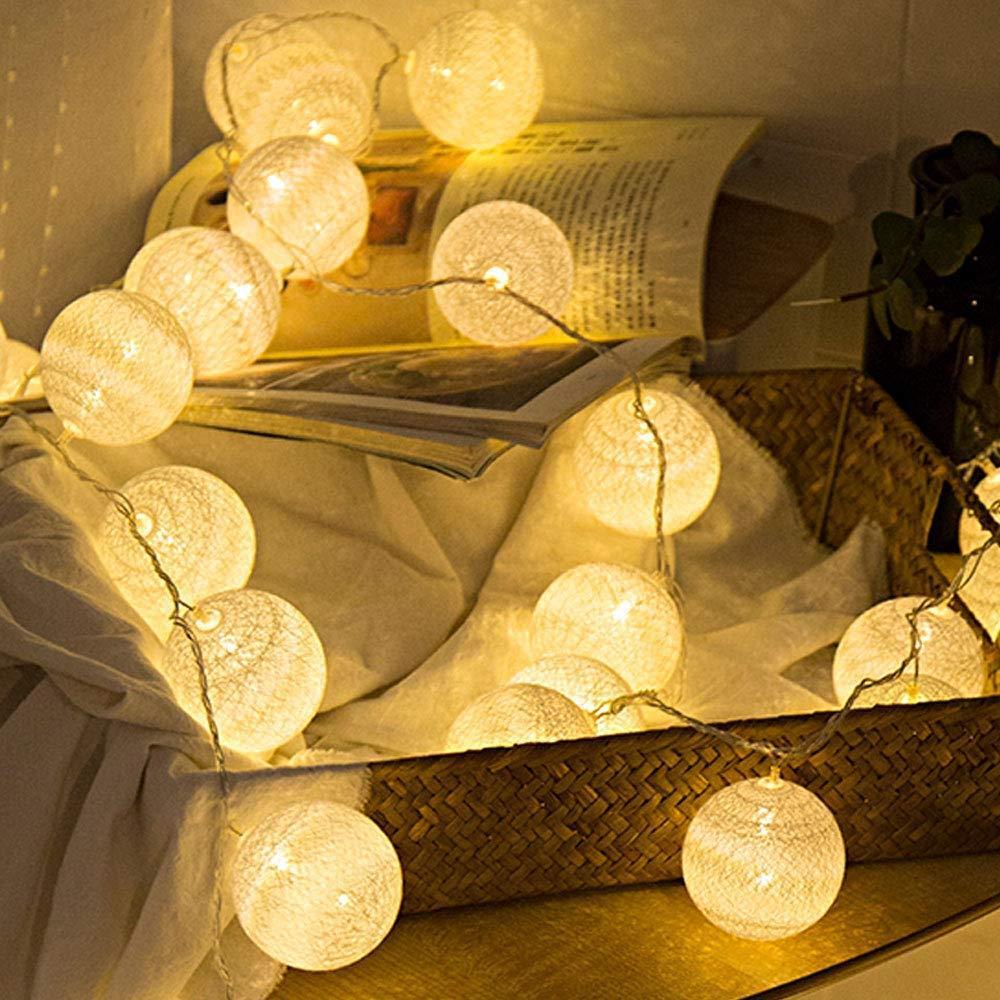 Led Işıklı Koton Top Dizeleri 10 lu 2 metre