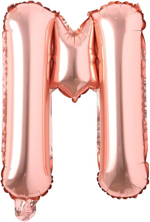 M Harf Rose Gold Folyo Balon16 İnç 36 cm