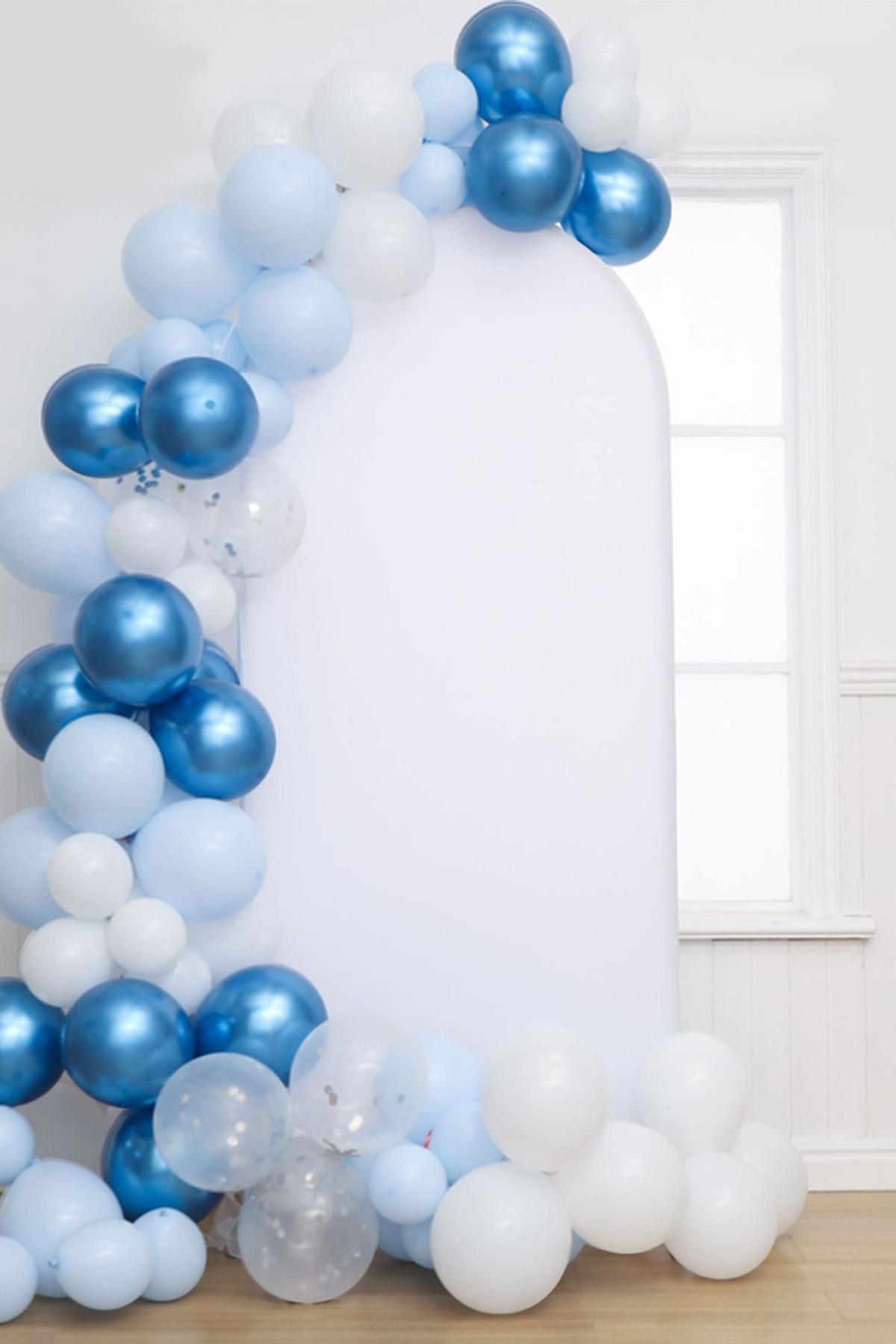 Mavi Beyaz Balon Zincir Set
