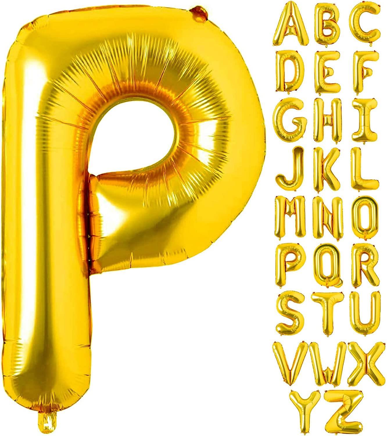 P Harf Gold Folyo Balon16 İnç 36 cm