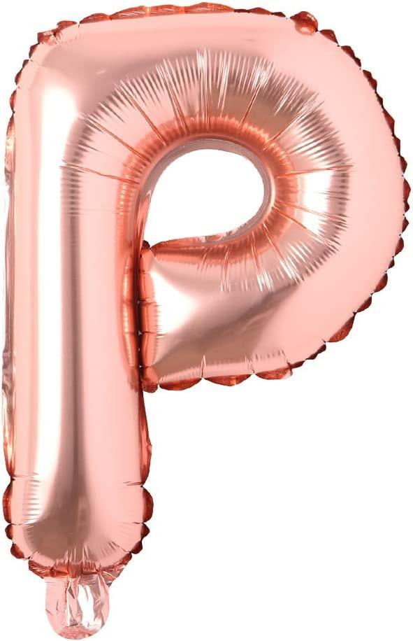 P Harf Rose Gold Folyo Balon16 İnç 36 cm