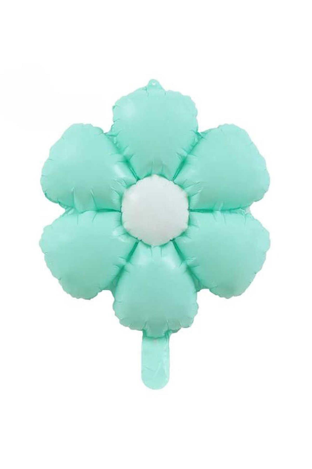 Papatya Folyo Balon 77x66 cm Makaron Su Yeşili Parti Kutlama Seti