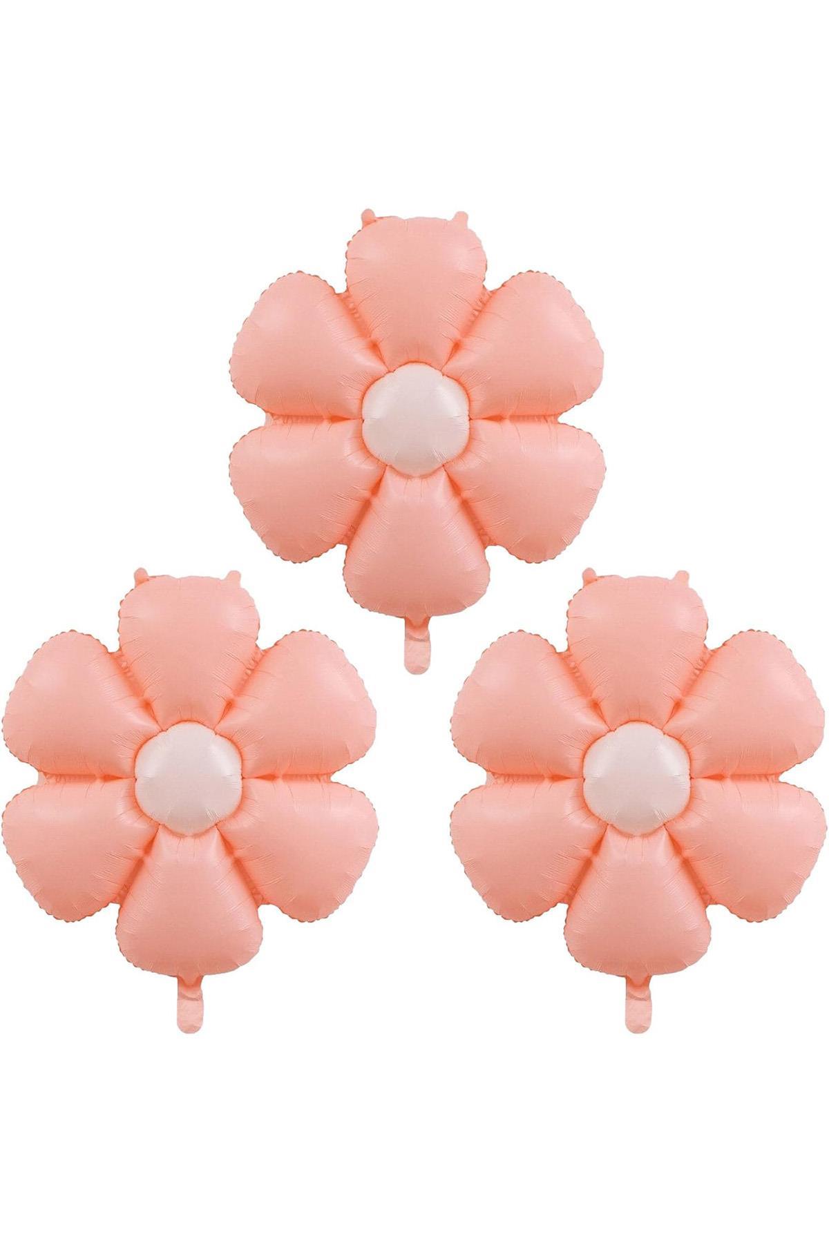 Papatya Folyo Balon 77x66 cm Makaron Somon Parti Kutlama Seti
