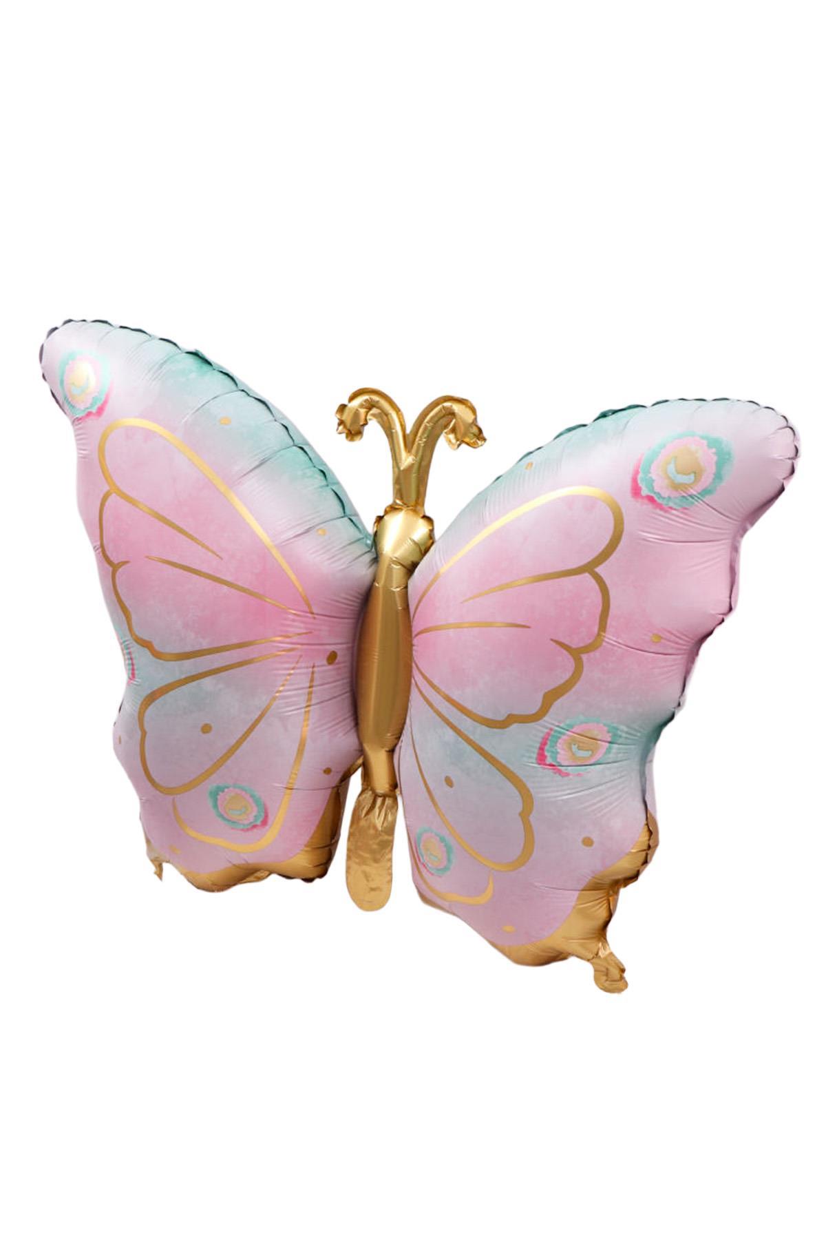Pembe Gold Kelebek Folyo Balon 