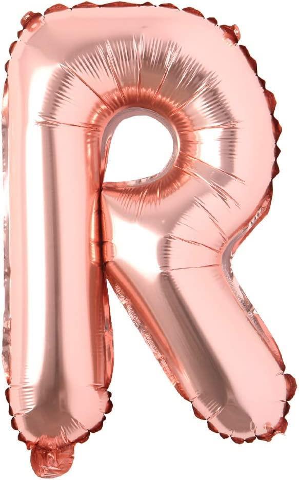 R Harf Rose Gold Folyo Balon16 İnç 36 cm
