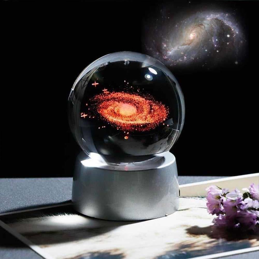 Samanyolu Galaksi Toz Bulutu Nebula Işıklı Cam Küre
