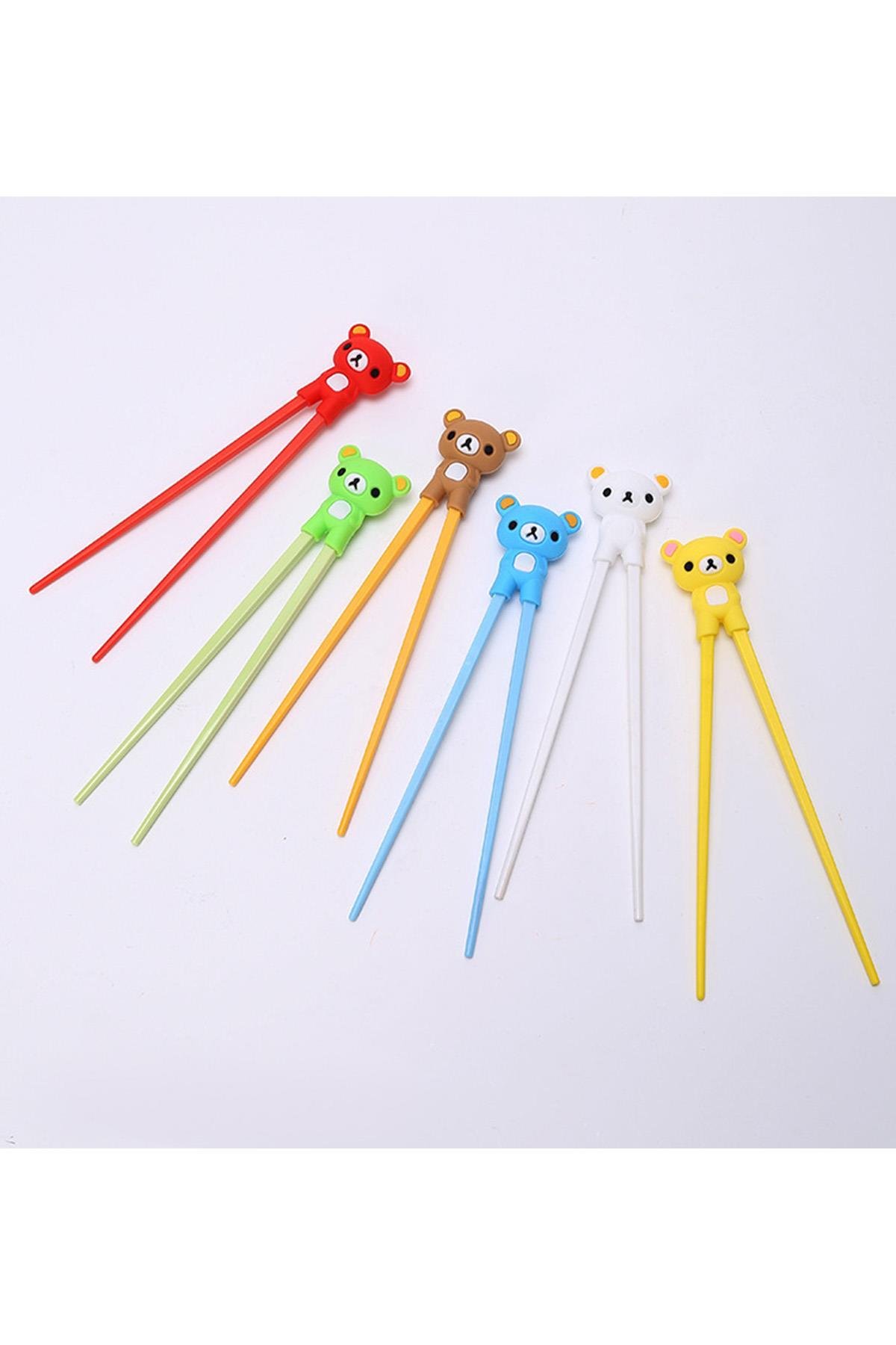 Sarı Renkli Chopstick Ve Chopstick Öğrenme Aparatı Beyaz
