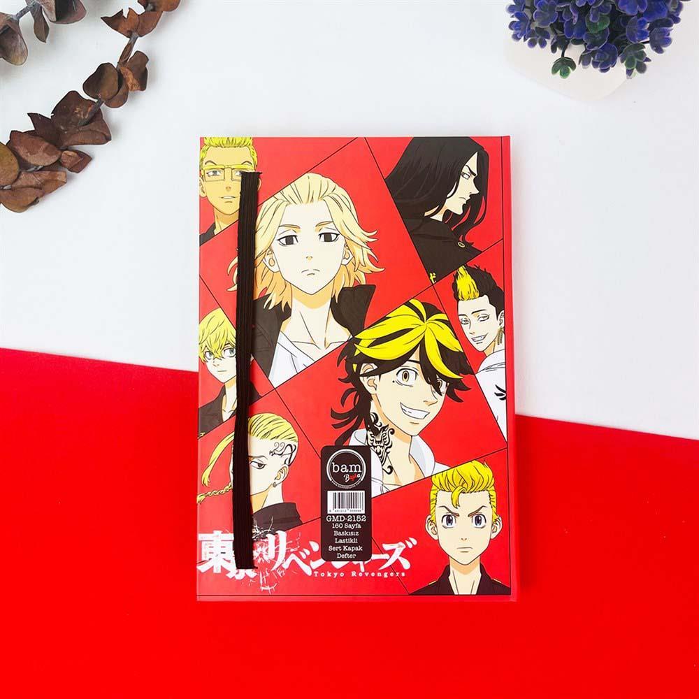 Tokyo Revengers Tasarımlı Lastikli Çizgisiz Defter