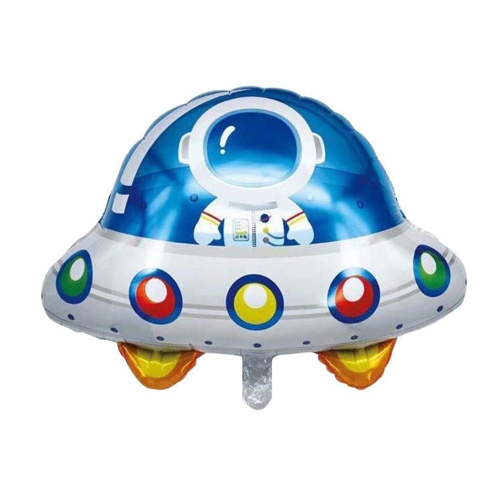 Uzay Konsepti 8 Yaş Doğum Günü Parti Kutlama Seti;  Astronot, Ufo Ve Uzay Gemisi Folyo Balon Set