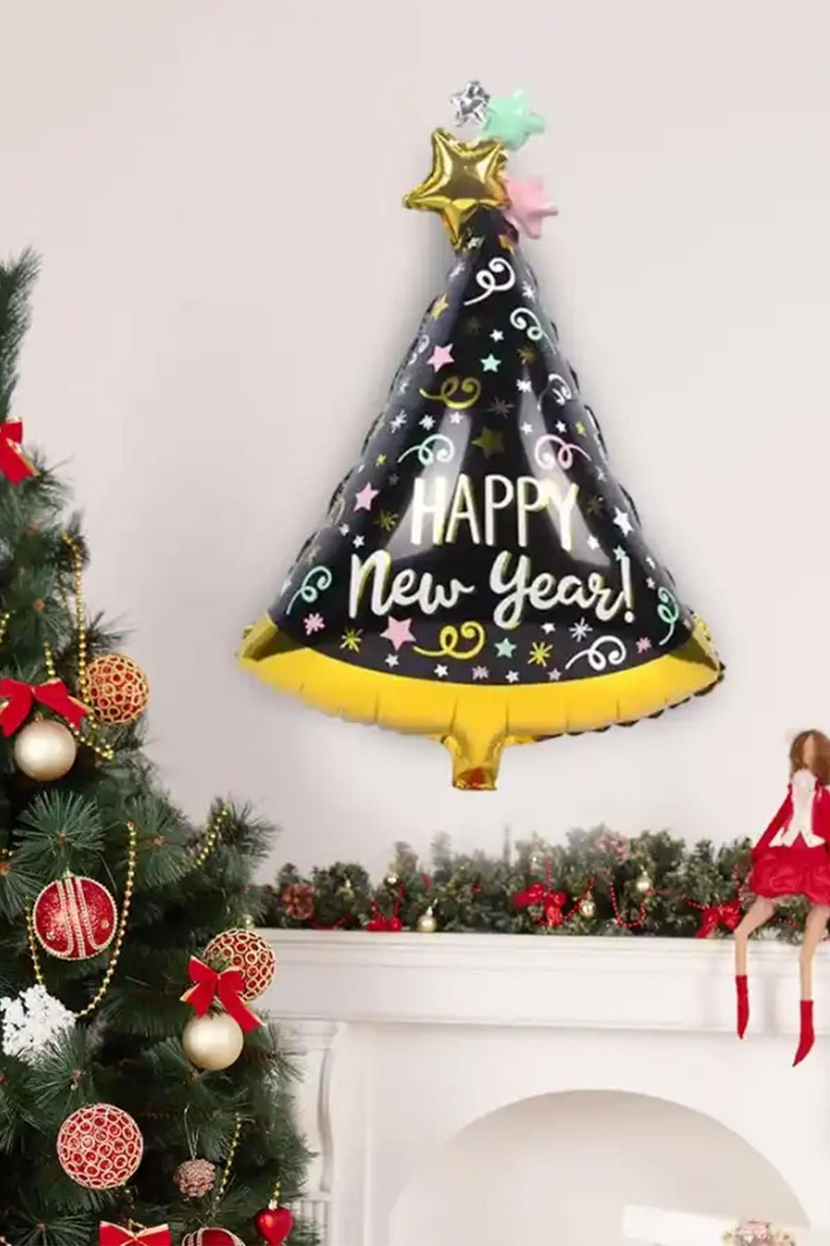 Yılbaşı Süsü New Year Şapka Folyo Balon 84 Cm