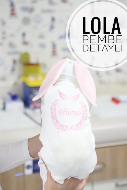 Cupid Nakışlı Milky Tavşan Bebek Tulum Seti