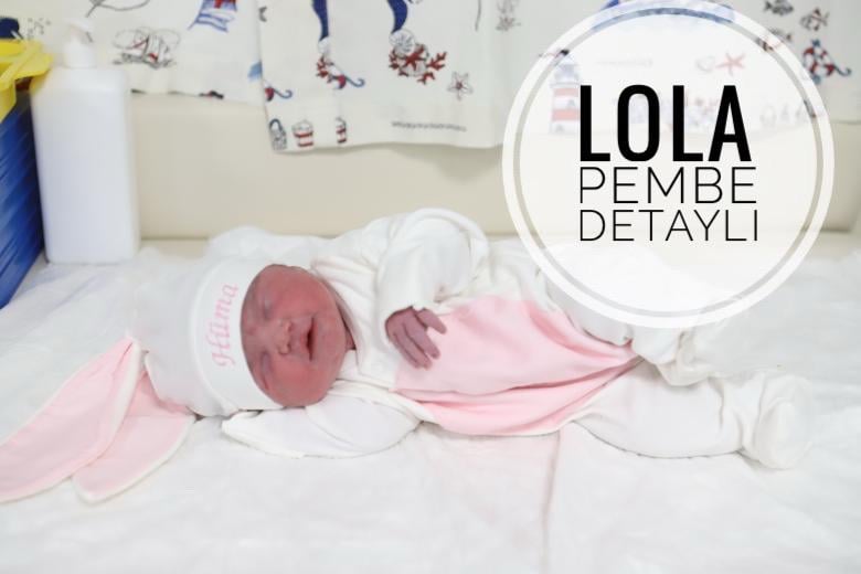 Cupid Nakışlı Milky Tavşan Bebek Tulum Seti