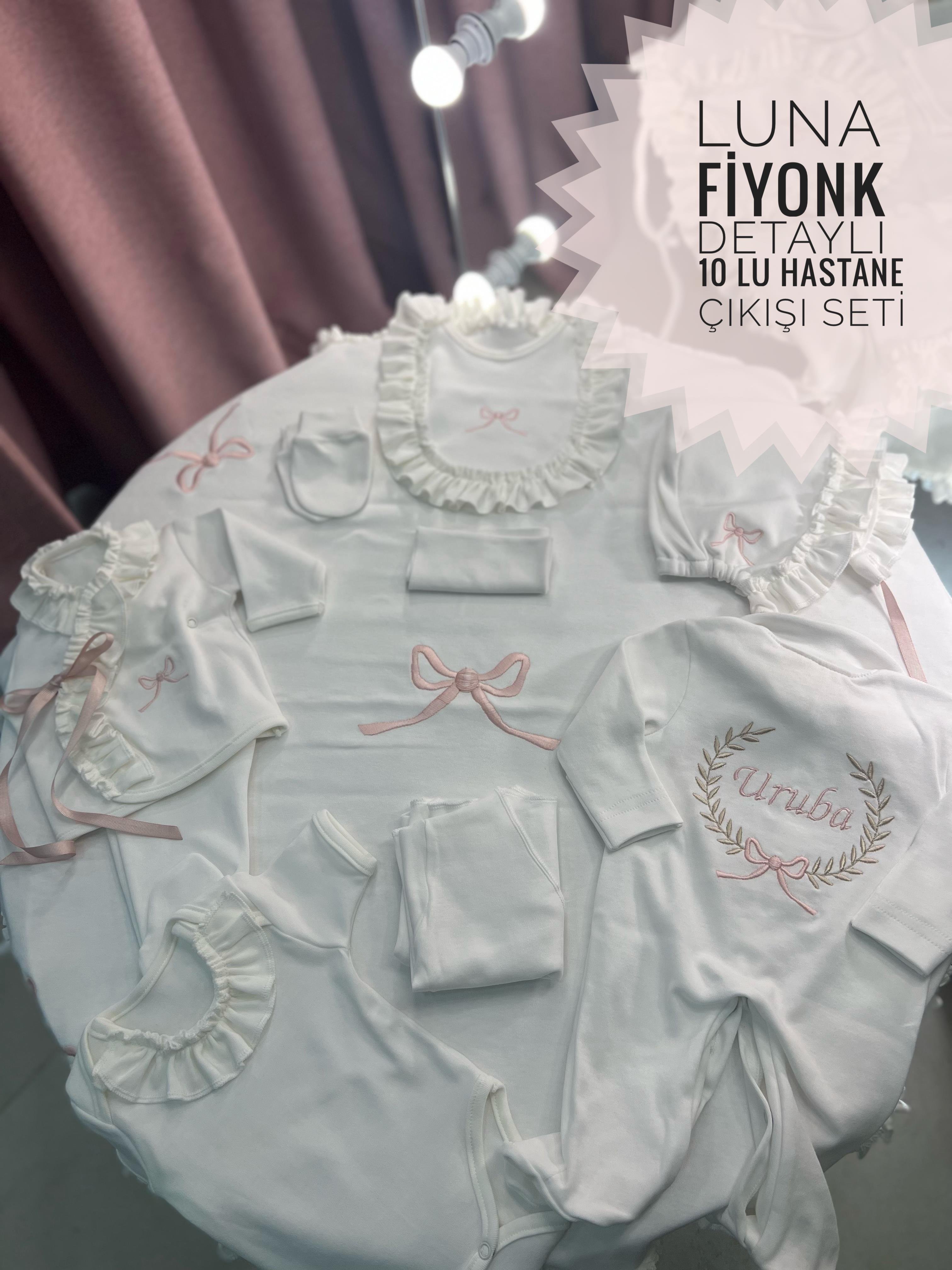 Fiyonk Nakışlı Luna 10'lu Hastane Çıkışı Seti