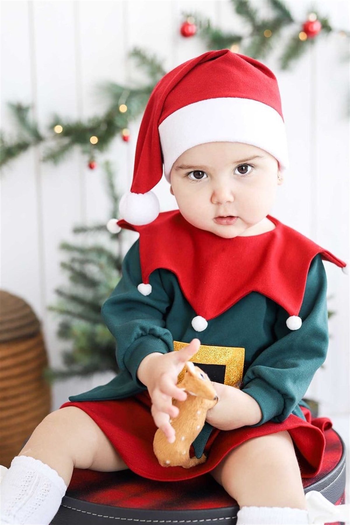 Küçük Elf Yılbaşı Bebek Elbisesi