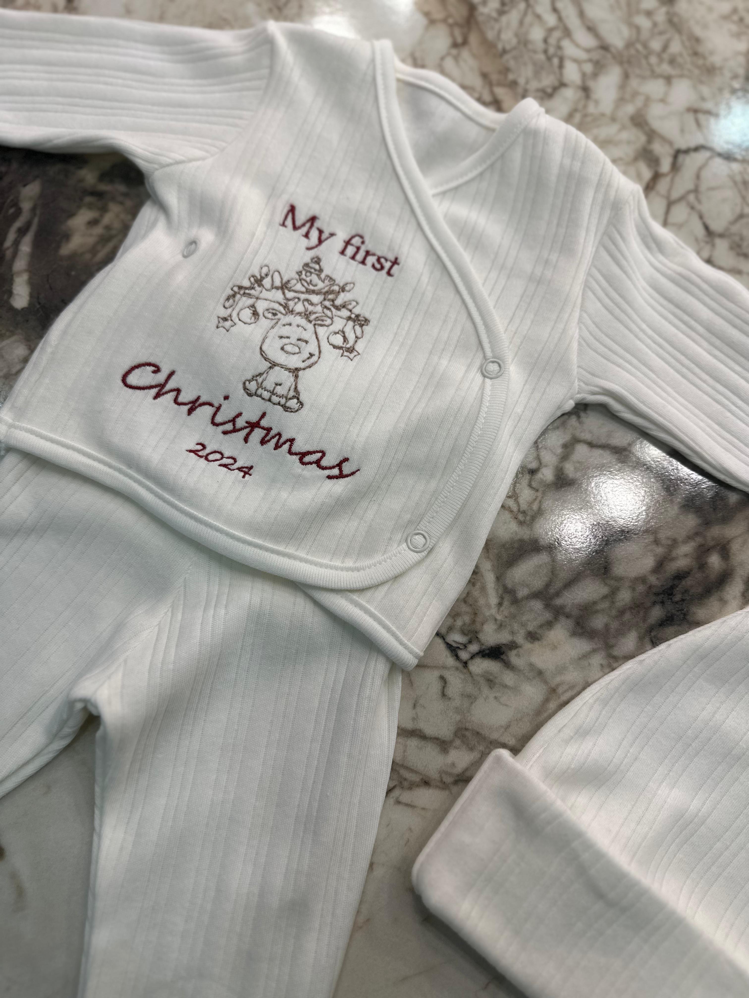 Little Deer My First Christmas 2 li Yılbaşı Eşortman Takımı