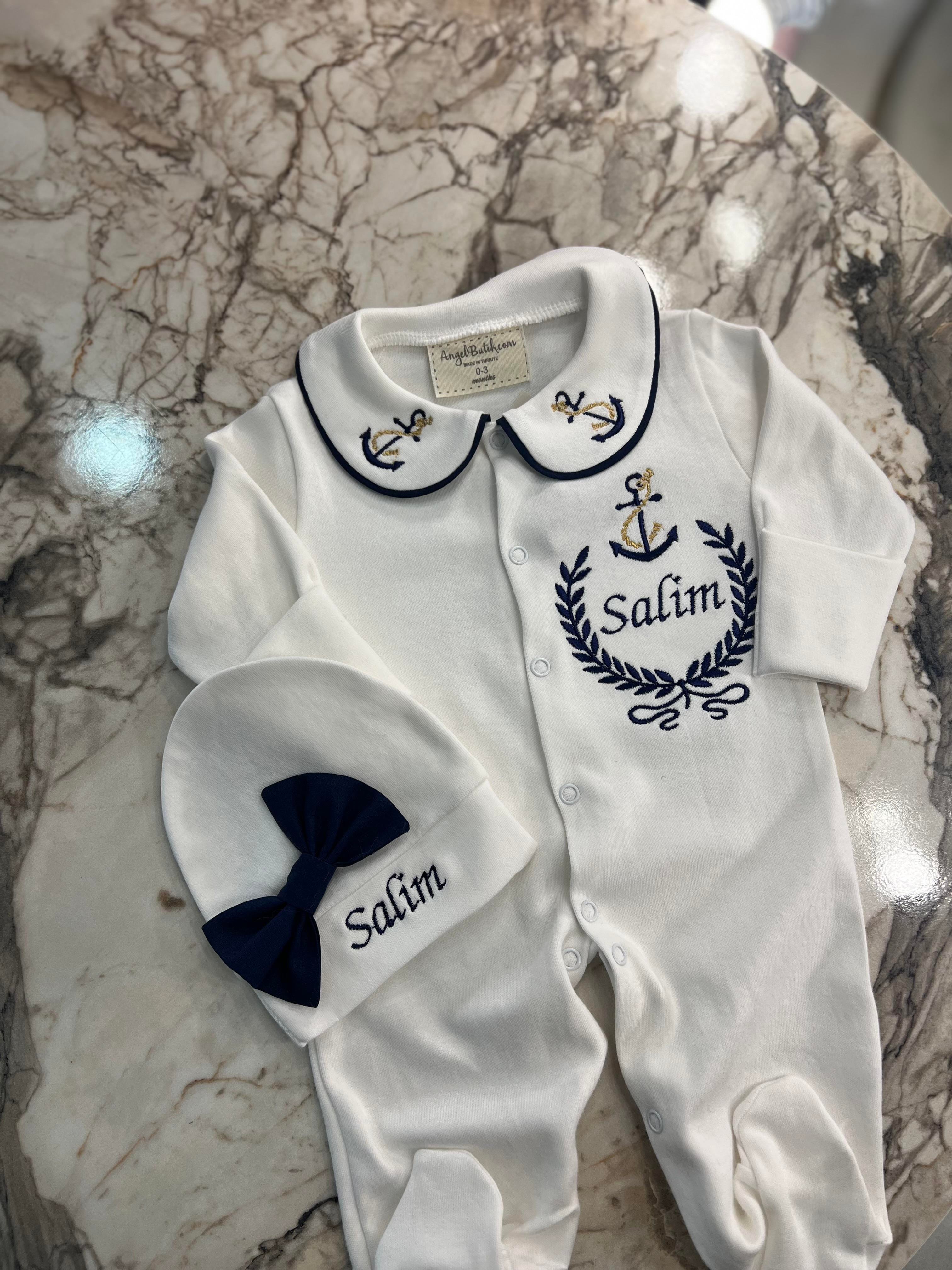 Pierre Baby Coming Home Outfit Set Footie Bodysuit with Mitten Cuff