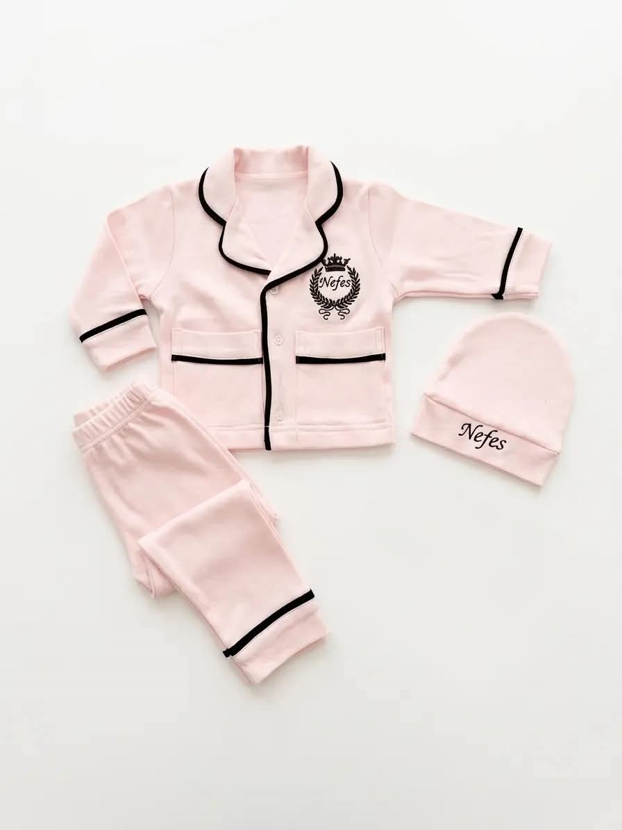 Queen Biye Detaylı Bebek Pijama Seti