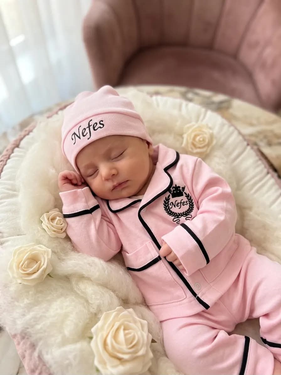 Queen Biye Detaylı Bebek Pijama Seti