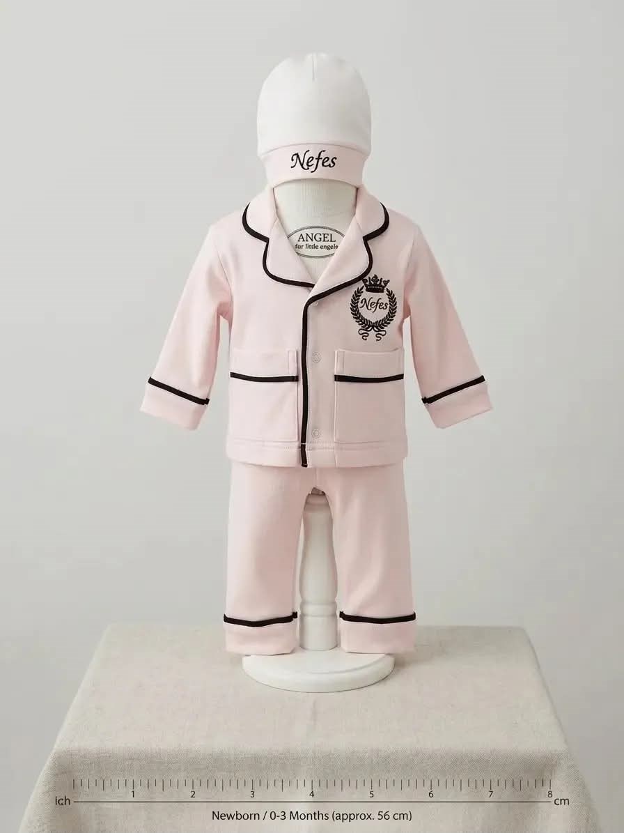Queen Biye Detaylı Bebek Pijama Seti