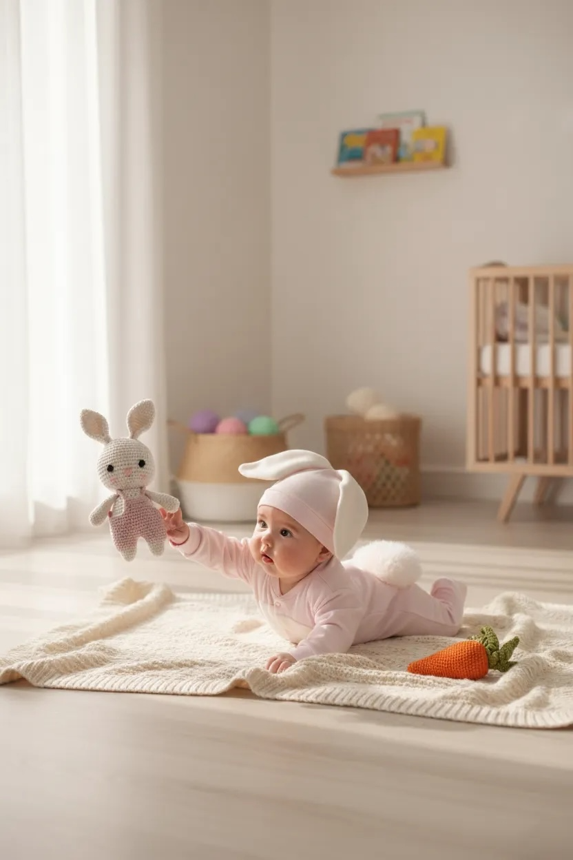 Rabbit ve Tavşan Bebek Tulum Seti 