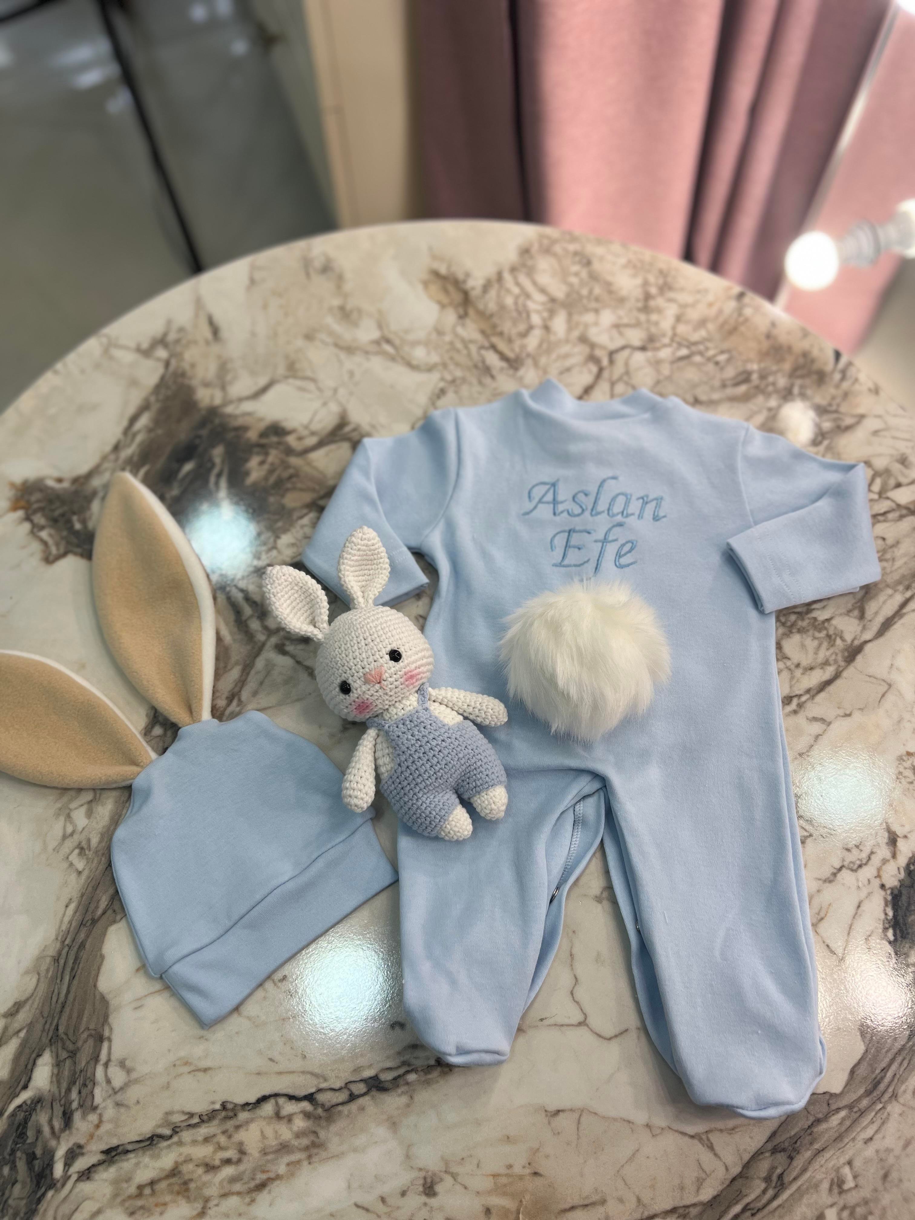 Rabbit ve Tavşan Bebek Tulum Seti 